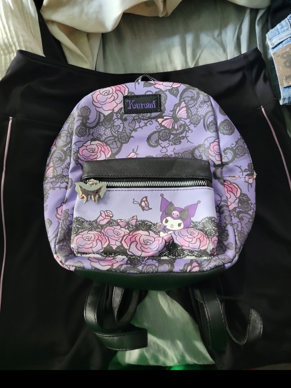 Sanrio Purple Floral Mini Backpack
